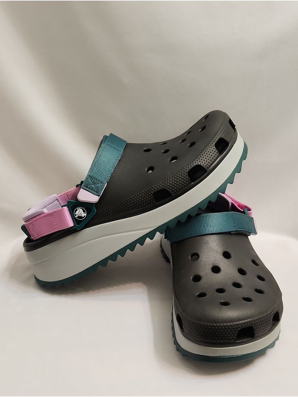 CROCS Classic Hiker Teal Pink Sandals (Uni M Size 10, W Size 12)